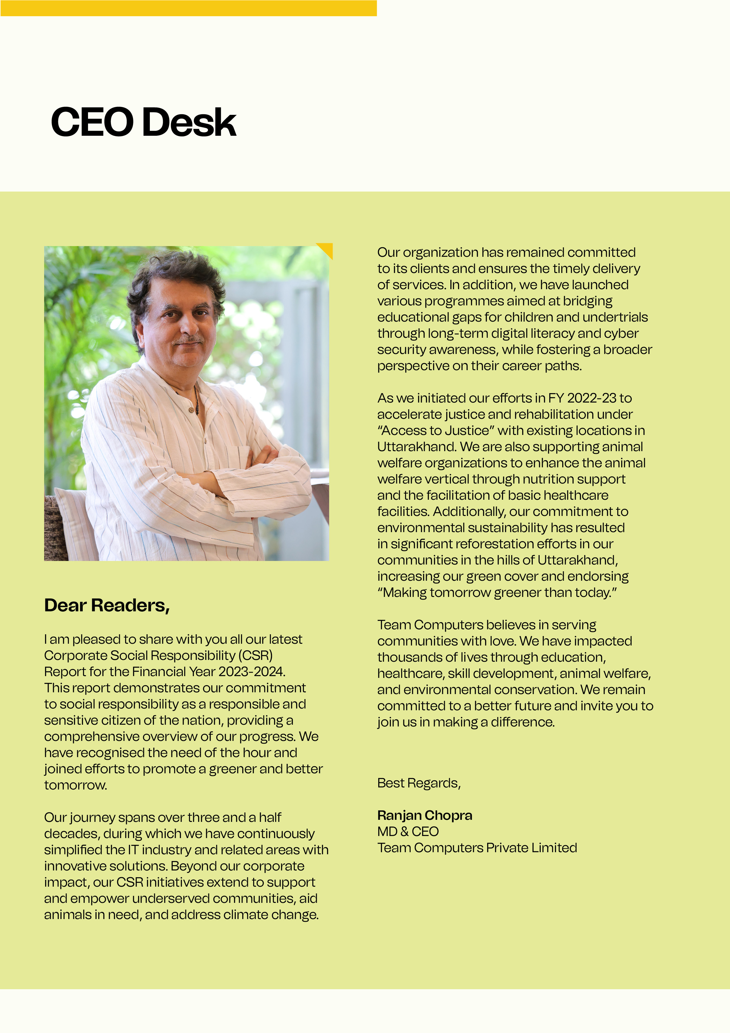 Team Computers CSR Report 2025 - Page 4
