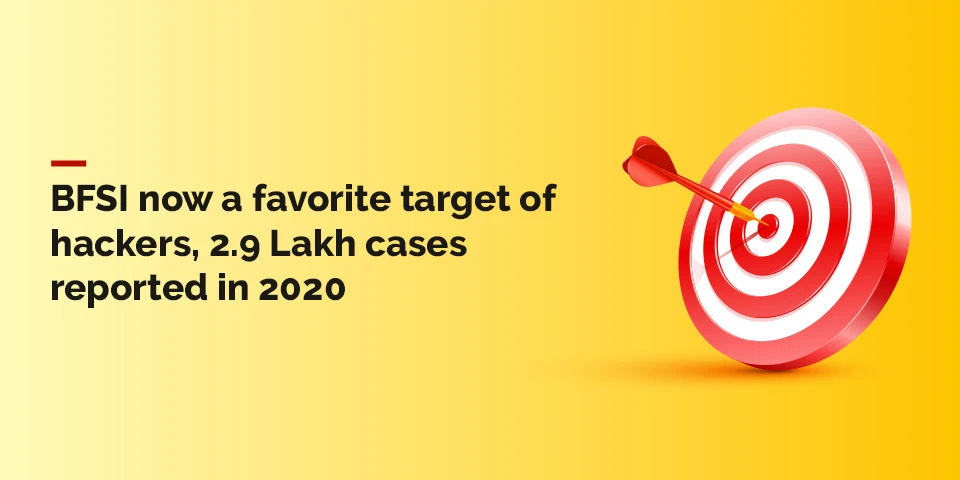 BFSI now a favorite target of hackers, 2.9 Lakh cases reported in 2020