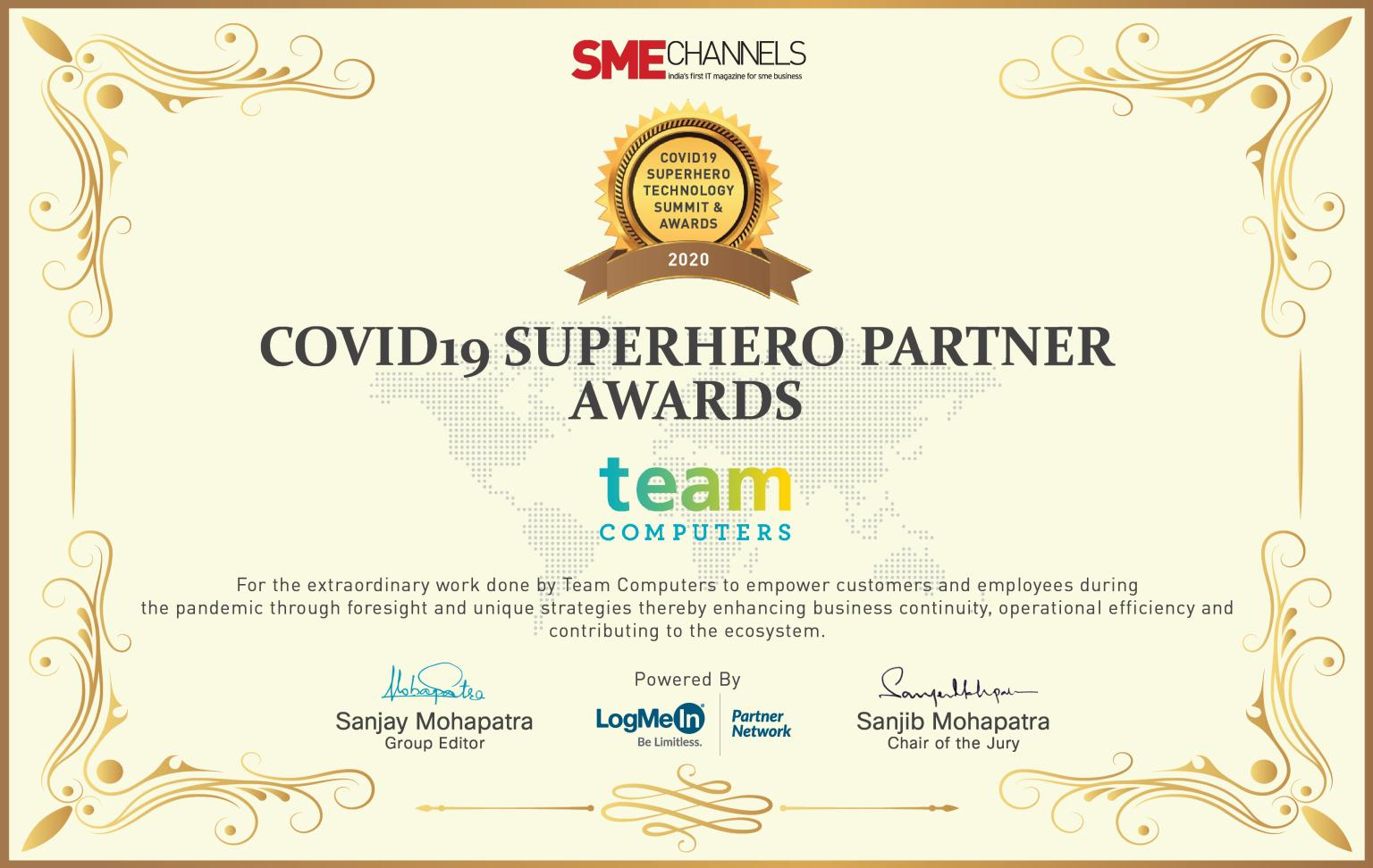 SME Channels - <br>Covid19 Superhero Partner Awards