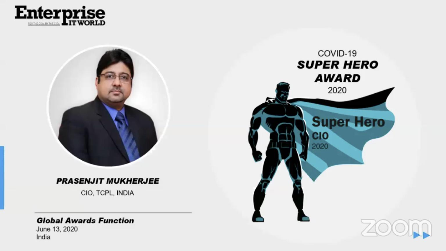 Enterprise IT World - <br>Covid19 Superhero CIO Award
