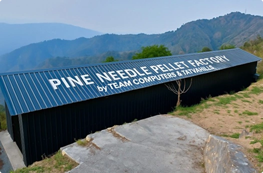 Pine Pellet Factory in Almora, Uttarakhand